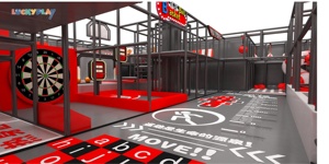 LUCKYPLAY Diseño Personalizado, Centro Deportivo Temático <span class=keywords><strong>Tide</strong></span> Play, Circuito de Obstáculos, Solución Llave en Mano para Parques Infantiles Comerciales Interiores, PVC y Acero - Product Image 6