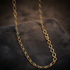 Wholesale 14K 18K 24K Micron Gold Oval Link Style Chain <b>Necklaces</b>, Classic Oval Chain Design, Brass Gold <b>Fashion</b> Chain <b>Necklaces</b> - Product Image 3