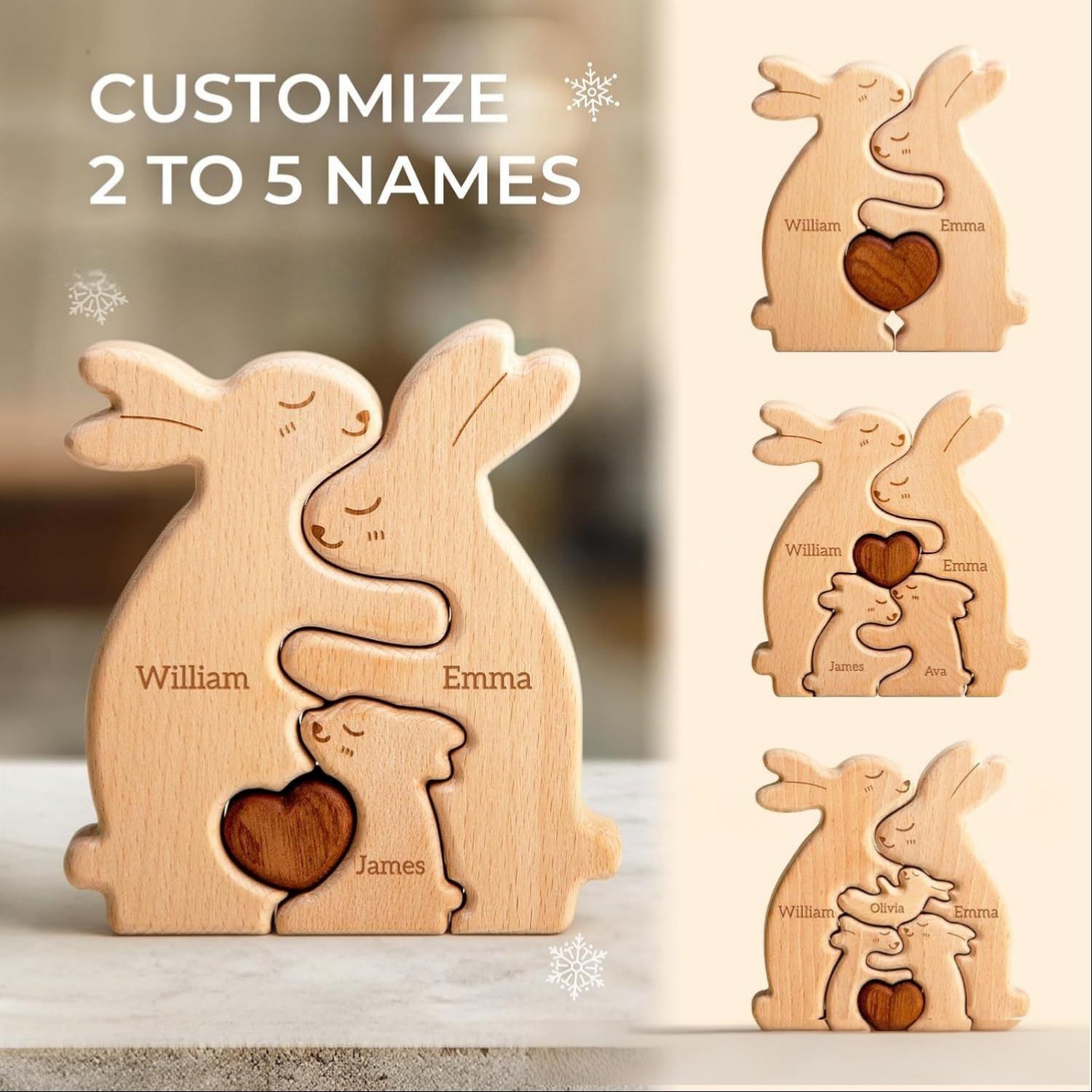 Lapin couleur bois