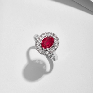 Rubin-Ohrringe Maßgefertigter Schmuck Künstlich Gezüchtete Rubine Synthetisch Hergestellte Rubine - Product Image 4