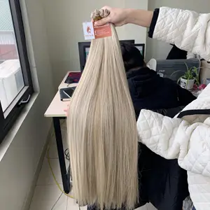 Ekstensi rambut manusia pakan warna Genius Label pribadi kecantikan rambut Virgin dan perawatan pribadi dibuat di Vietnam