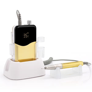 Mis beauty Beste E-Datei Gold Farbe wiederauf ladbar 35000 U/min Akzeptieren Private Logo 85W Brush less Slim Handle Nagel bohrer für Salon - Product Image 2