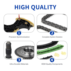 Kit <span class=keywords><strong>de</strong></span> chaîne <span class=keywords><strong>de</strong></span> <span class=keywords><strong>distribution</strong></span> MANERI 2710521903 avec tendeur <span class=keywords><strong>de</strong></span> chaîne en acier pour Mercedes-Benz M271 M272 W204 W212 C204 E200 C180 Numéro <span class=keywords><strong>de</strong></span> pièce - Product Image 1