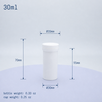 Tube en plastique PP de 30 ml pour comprimés effervescents de vitamines