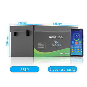 แบตเตอรี่ลิเธียมไอออนคุณภาพสูง Wistek แบบ Deep Cycle 24V 25.6V 100Ah พร้อมระบบ Smart BMS สำหรับพลังงานแสงอาทิตย์ - Product Image 3