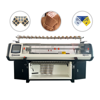 Machine à tricoter plate informatisée à 2 systèmes pour la fabrication de cols et de poignets, produite et fabriquée par des usines d'origine chinoise