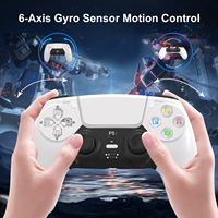 Manette de jeu sans fil multifonction Bt Poignée pour Ps5 Pc Double Vibration 6-Axis Gyro Sensor Motion Controller for PC Game