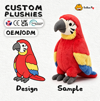 Peluche Mascotte Perroquet Personnalisée Très Vendue, Certifiée Sécurité, Tissu Recyclé, Ultra Douce et Moelleuse, Cadeaux pour Événements Festifs