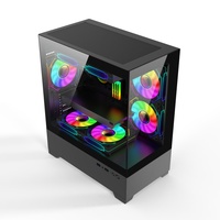 AntarcChill High Quality Mini Gaming Computer Case New Style Tempered Glass Small Pc Gaming Computer Cases Micro ATX PC Case