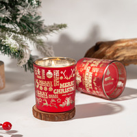 Bougie parfumée artisanale de Noël de haute qualité, à combustion longue durée, à thème de Noël, en cire de soja naturelle, plusieurs senteurs