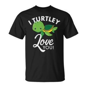 Simpatica maglietta di San Valentino con tartaruga "I Turtley Love You" – Regalo per celebrazioni romantiche - Product Image 1