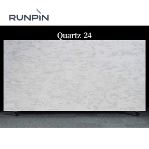 RUNPIN Losa <span class=keywords><strong>de</strong></span> <span class=keywords><strong>Cuarzo</strong></span> Blanco Espejo 3200x1600 20mm para Encimera Prefabricada, Suelo y Tocador, Proyecto Personalizado OEM ODM - Product Image 1