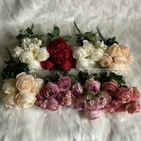 BH220325-1 bouquet de fleurs artificielles au toucher réel de haute qualité bouquet de fleurs décoratives colorées pour la fête de mariage