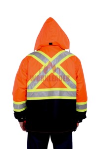 Chaqueta DE SEGURIDAD reflectante de invierno 3 en 1 impermeable a prueba de viento para lluvia clima frío para exteriores - Product Image 3