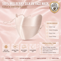 Masque facial pour femme Meiyang Luxury 22 Momme en soie de mûrier pure, UPF 50+, haute densité, respirant, léger, protection solaire estivale