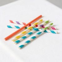 Pailles en papier jetables biodégradables, emballées individuellement, de qualité alimentaire, compostables, en pâte de bois, pour thé au lait, café
