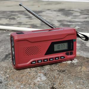 Custom Weather Radio Solar Hand Crank AM FM Radio with <b>Flashlight</b> Power Bank Alarm Outdoor Camping - Product Image 5