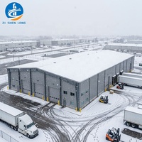 Entrepôt en structure métallique préfabriqué pour projet en Autriche, bâtiment industriel conçu pour des charges de neige élevées
