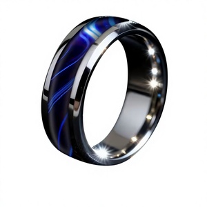 Nouvelle Collection 2026 – Bague de Couple Tendance en Acier Inoxydable Effet <span class=keywords><strong>Blu</strong></span>-<span class=keywords><strong>ray</strong></span>, Style Affaires, Marque Tendance pour Homme, Inoxydable - Product Image 1
