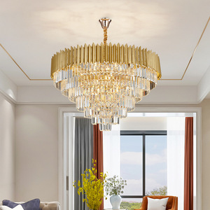 <span class=keywords><strong>Décoration</strong></span> de salon, lustre rond en cristal K9 doré de luxe, <span class=keywords><strong>moderne</strong></span>, pour salon, hôtel, <span class=keywords><strong>décoration</strong></span> artistique - Product Image 3