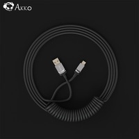 Kabel Spiral USB3.0 untuk Keyboard, Kabel Data Ekstensi dengan Antarmuka USB Type-C untuk Pengisian Daya dan Transfer Data