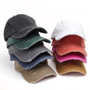 Gorra de Béisbol de 5 Paneles, Estilo Coreano, Color Sólido, Desgastada y Rasgada, Unisex, para Primavera/Verano, Moderna y Versátil - Product Image 1