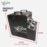 Máquina de Humo con Burbujas LED RGB de 2000W Sailwin DJ Light, DMX512, Efectos Especiales para Escenarios, con Control Remoto