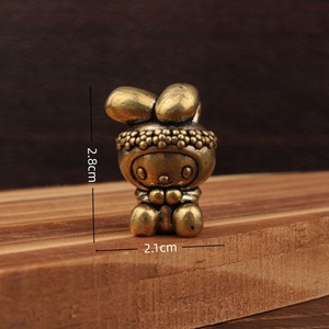 Brass Rabbit Figurine Set 4Pcs Animal Shape Home Decor Traditional Design <b>Easter</b> Gift - Product Image 4