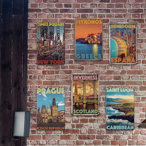 Targa in Metallo a Tema Viaggi Mondiali per Decorazione Casa e Ufficio Regalo per Amanti dei Viaggi Insegna Wanderlust - Product Image 3