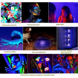 1ft บาร์แสงสีดำ LED 10W สำหรับโปสเตอร์เรืองแสงตู้ไฟยูวีสำหรับงานปาร์ตี้ - Product Image 2