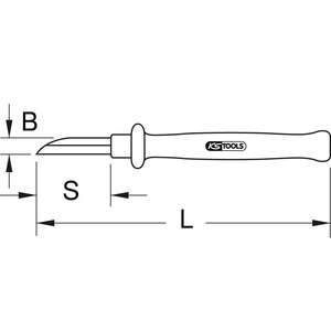 KS TOOLS Cuchillo de cable con aislamiento protector, 205mm - Product Image 2
