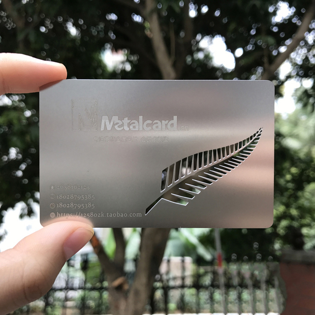 Custom Chip 13.56Mhz Dual Interface  NFC Antenna Embedded  Credit  Metal Business Cards With Full Contactless Payment Function