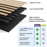 Panneau acoustique en bois WYRAX noir 3000x600x21mm avec feutre en polyester PET pour l'absorption acoustique des halls d'ascenseurs et la décoration murale