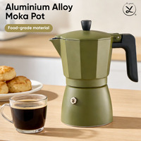 Cafetière Moka en aluminium de style italien moderne, isotherme et écologique, pour cuisinière