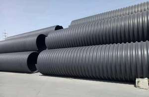 ท่อระบายน้ำ HDPE แบบสองชั้น ขนาด 200 มม. 300 มม. 500 มม. 600 มม. 800 มม. 1000 มม. 1200 มม. แบบลูกฟูก สำหรับใช้งานใต้ดิน - Product Image 5