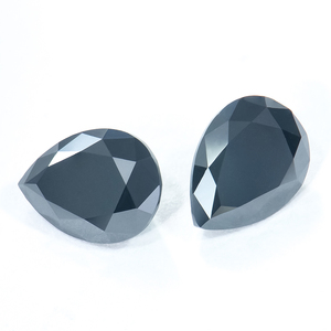 Piedra de moissanita suelta de color negro de corte de pera de diamante sintético de alta calidad precio por quilate para anillos de pera - Product Image 5
