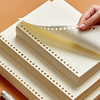 Carnet A4 blanc avec reliure spirale 6 trous, 50 feuilles de papier de remplissage