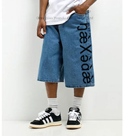 Shorts en jean pour hommes, fabrication sur mesure, logo imprimé, longueur genou, shorts en jean décontractés d'été, coton, chino, cargo