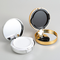 Boîte de crème de fond de teint vide avec Logo personnalisé, boîte de crème Cc vide avec houppette et éponge miroir Compact, vente en gros de 15g