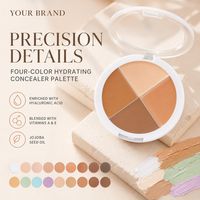 Palette de correcteurs hydratants et imperméables quatre couleurs en gros pour le maquillage quotidien, marque privée