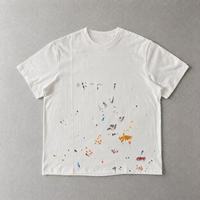 T-shirt surdimensionné en coton épais 260g pour homme, personnalisable avec logo, effet éclaboussures de peinture, style Hip Hop Streetwear, dégradé Miami Gallery