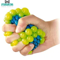 Bola de malla para aliviar el estrés, juguete que cambia de Color, para descompresión de uvas