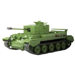 QuanGuan 100237 ทหารCromwell CruiserหนักถังกองทัพอาวุธStuart Light Tankอิฐของเล่นเด็กBuilding Blockชุด