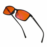 Monture carrée de lunettes de jeu personnalisées Orange rouge jaune bloqueur de lumière bleue Vision nocturne pour ordinateur bloquant la lumière bleue