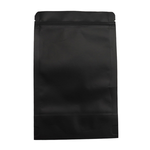 Đen 250g 1kg Túi giấy Kraft có thể khóa lại lưu trữ thực phẩm nhiệt bao bì doypack với cửa sổ chống ẩm - Product Image 3