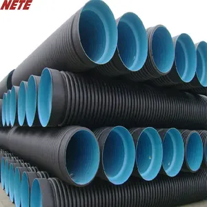 Perforated Land HDPE Double Wall Corrugated Drainage Sewage Pipes