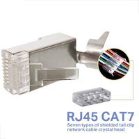 Gold Plated Zinc Alloy Shell Cat7 10Gbps Tool Free STP Shielded 8P8C Modular Network Ethernet RJ45 Connector