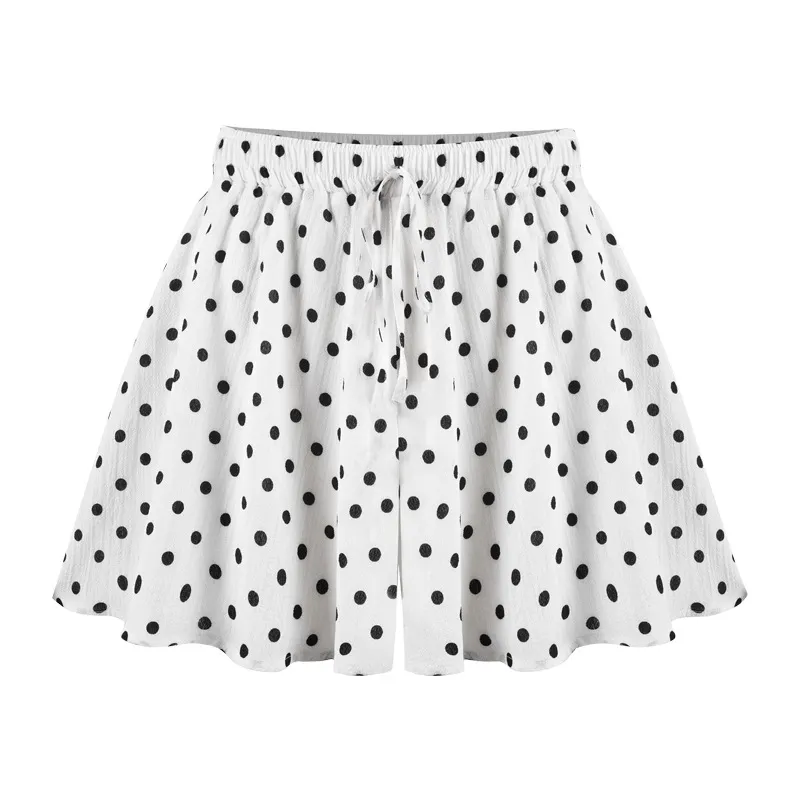Wide leg short skirt female summer high waist large size loose chiffon hot shorts
