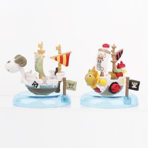 8 pz/set decorazioni per auto cartoni animati pezzi figure di Anime nave pirata magica giocattolo giocattoli modello nave pirata - Product Image 3