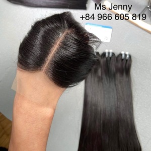 ผมต่อแบบดิบจากผมมนุษย์ผมตรงกระดูกแบบสองชั้นผมดิบธรรมชาติ - Product Image 3